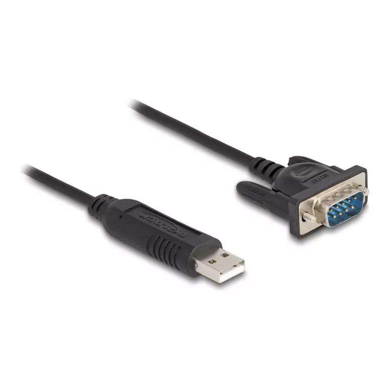 DeLOCK αντάπτορας USB 2.0 σε σειριακό RS-232 50 cm FTDI μαύρο