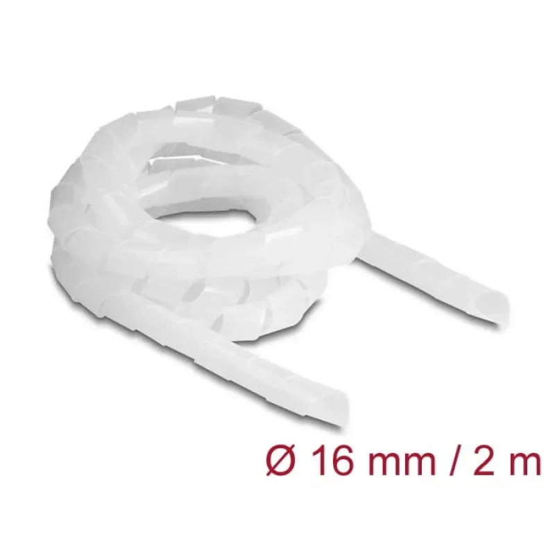DeLOCK σπιράλ σωλήνας εύκαμπτος 2 m x 16 mm διαφανές πολυαιθυλένιο