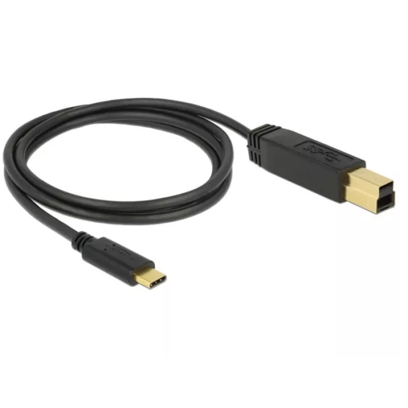 Καλώδιο USB DeLOCK 83675 USB 3.2 Gen 2 1m USB C USB B μαύρο