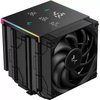 Ψύκτρα CPU DeepCool AK620 Digital PRO — ανεμιστήρας 120 mm, 1750 U/min, 25 dB, 12 V, κατάλληλη για LGA1700/AM5, μαύρη