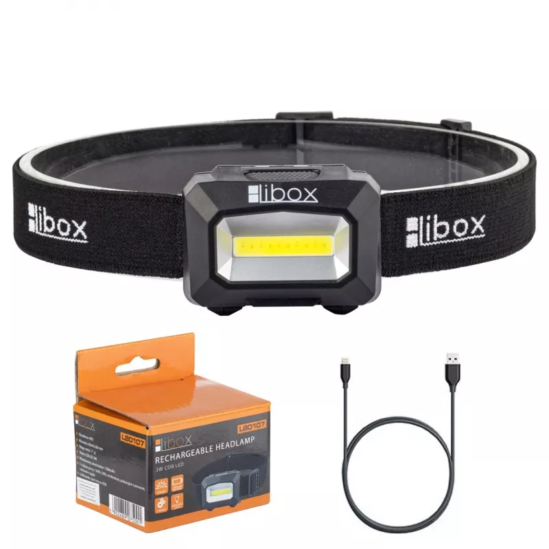 Libox LB0107 φακός μαύρος φακός κεφαλής LED