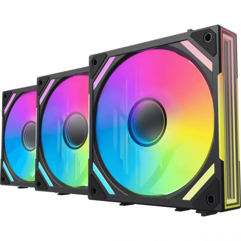 Alpenföhn 84000000228 Wing Boost 4 PWM RGB ανεμιστήρες case, 120 mm, 500–1800 rpm, 3 τεμ., μαύροι