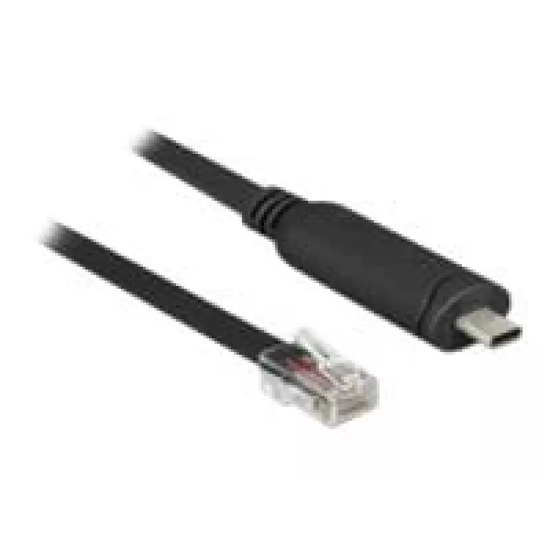 DeLock - Σειριακός αντάπτορας - USB-C - RS-232 x 1 - μαύρο (63912)