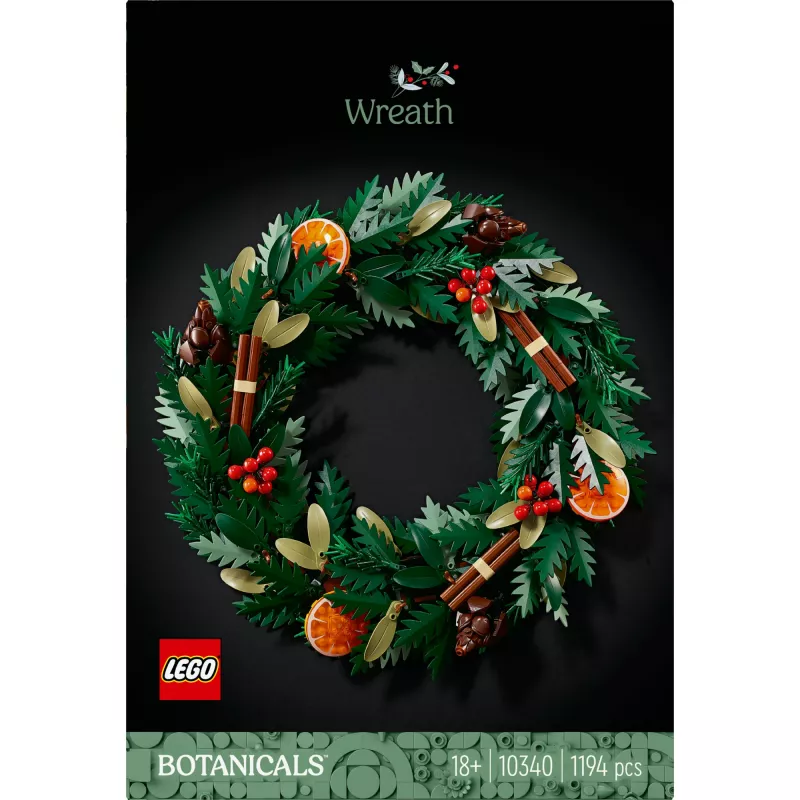 LEGO 10340 Icons Χριστουγεννιάτικο στεφάνι Δομικό παιχνίδι