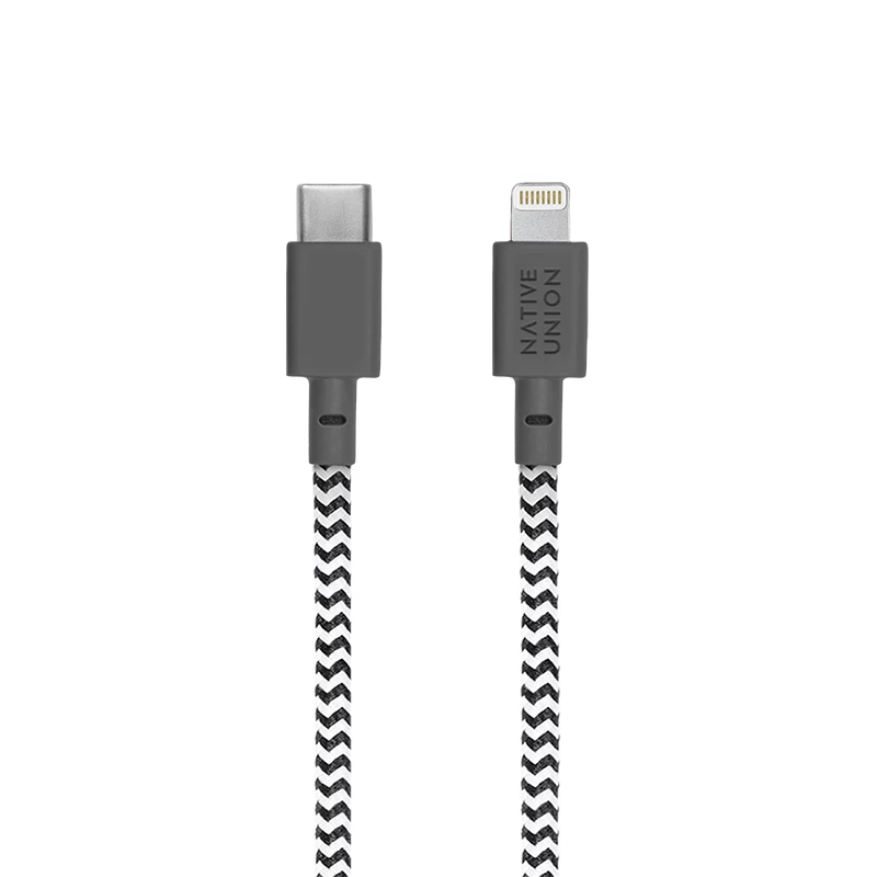 Καλώδιο Lightning native union NCABLE-KV-CL-ZEB 3 m Lightning σε USB-A μαύρο λευκό 140 g