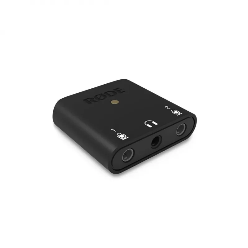 RØDE AI-Micro κινητή διεπαφή ήχου, 2x είσοδοι TRS/TRRS 3,5 mm, έξοδος ακουστικών 3,5 mm, USB-C, μαύρη