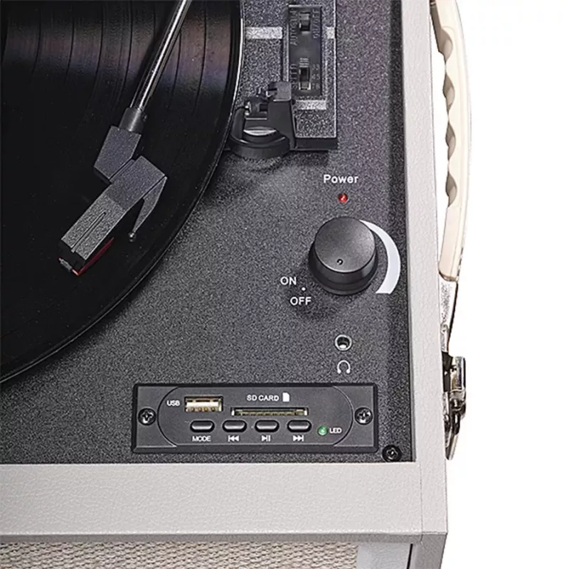 Πικάπ Denver VPR-250 Μαύρο Γκρι Ξύλο 33 1/3 45 78 σ.α.λ.