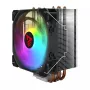 Ψύκτρα CPU αέρα SAVIO SAVGCOVORTEXX2ARGB με 4 Heatpipes, Ανεμιστήρας 120-mm-ARGB, Μαύρο