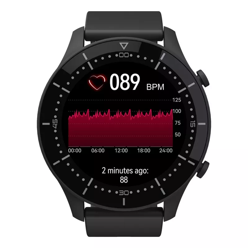 Smartwatch MEDIA-TECH MT870 — οθόνη αφής IPS 1,3 ιντσών (3,3 cm), θήκη 51 mm, Bluetooth, μαύρο