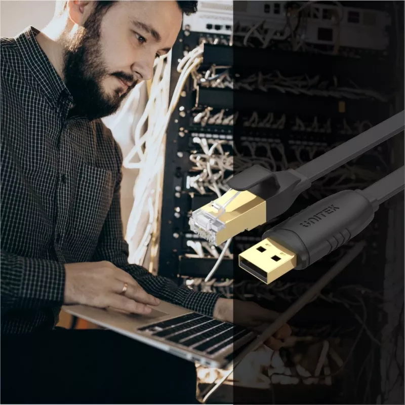 UNITEK Y-SP02001B Καλώδιο Δικτύου Μαύρο 18 m