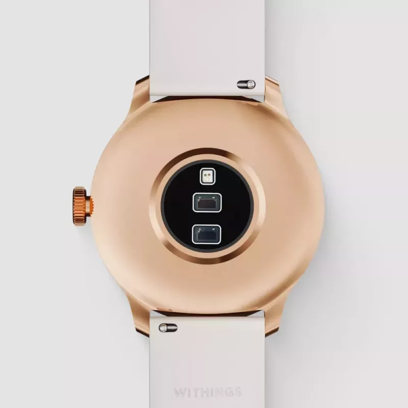 Υβριδικό smartwatch Withings ScanWatch Light χρυσό λευκό