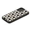 Θήκη προστασίας iKins για Apple iPhone 12 mini, δομή πυραμίδας, μαύρο