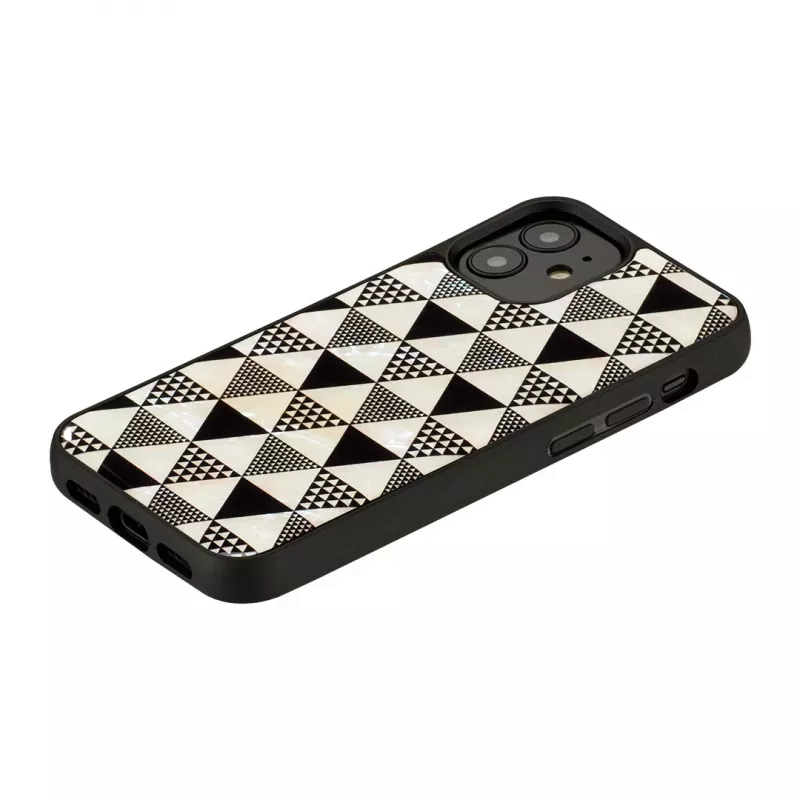 Θήκη προστασίας iKins για Apple iPhone 12 mini, δομή πυραμίδας, μαύρο