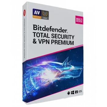 Bitdefender Total Security + Premium VPN | 5 PC | 1 έτος | Μόνο EU