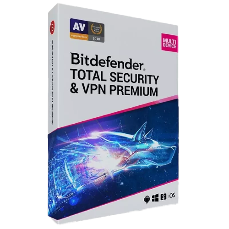 Bitdefender Total Security + Premium VPN | 5 PC | 1 έτος | Μόνο EU