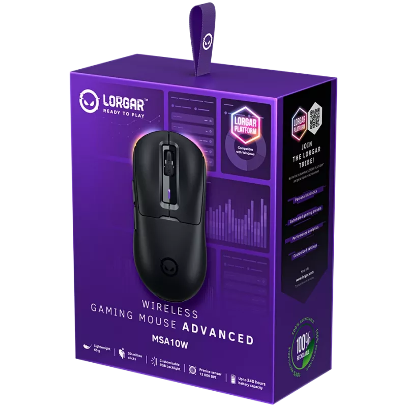 Gaming ποντίκι LORGAR MSA10W Wireless