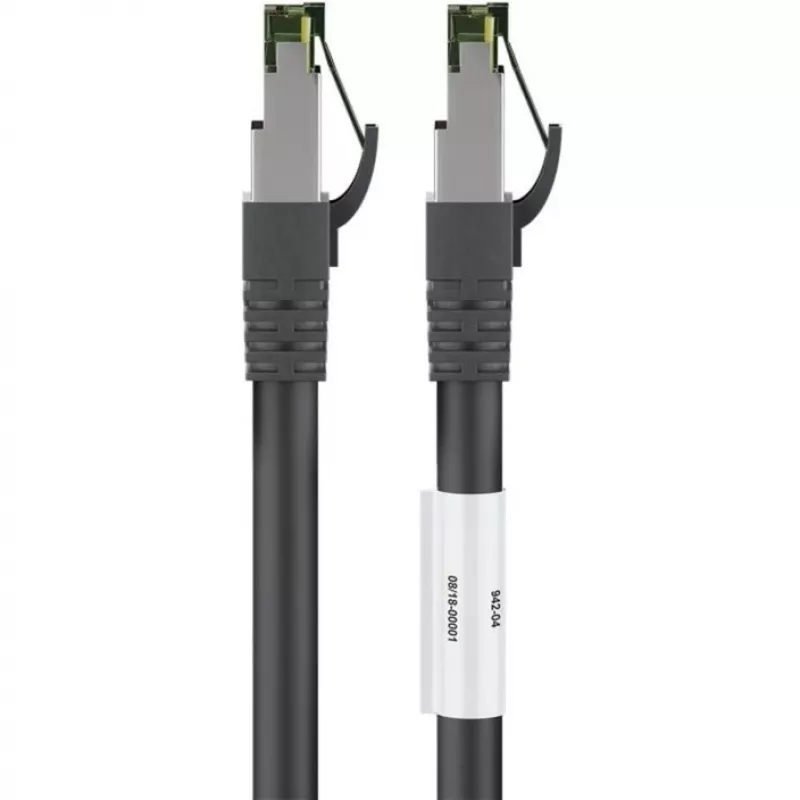 Goobay CAT 8.1 Patch cable, S/FTP (PiMF), Μαύρο, 2 m - LSZH χωρίς αλογόνα, Χαλκός AWG 24 (66722)
