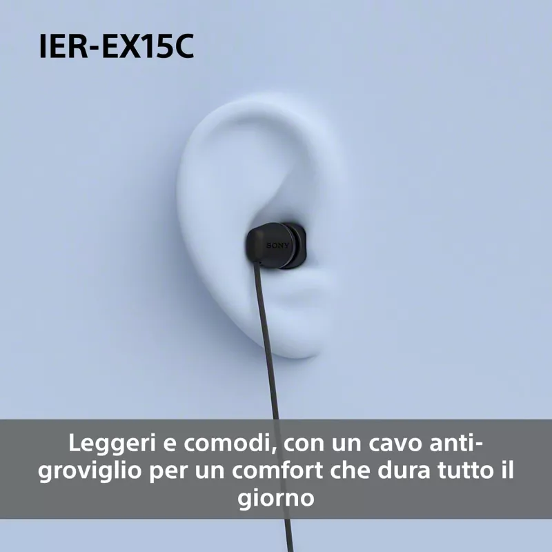 Sony IER-EX15C Headset Ενσύρματα In-Ear Κλήσεις/Μουσική USB Type-C μαύρο
