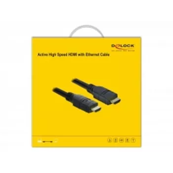 Καλώδιο HDMI DeLOCK 85286 20 m Type-A αρσενικό σε αρσενικό μαύρο