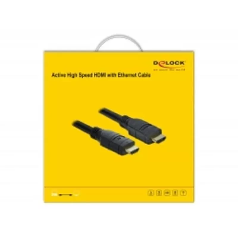 Καλώδιο HDMI DeLOCK 85286 20 m Type-A αρσενικό σε αρσενικό μαύρο