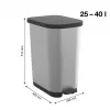 ROTHO Ribo Silver - Κάδος με πεντάλ – 35l