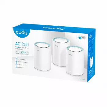 Cudy M1300 Συσκευασία 3 τεμ. Σύστημα Mesh Wi-Fi Dualband (2,4 GHz / 5 GHz) Wi-Fi 5 (802.11ac) Λευκό 1 Εσωτερικό