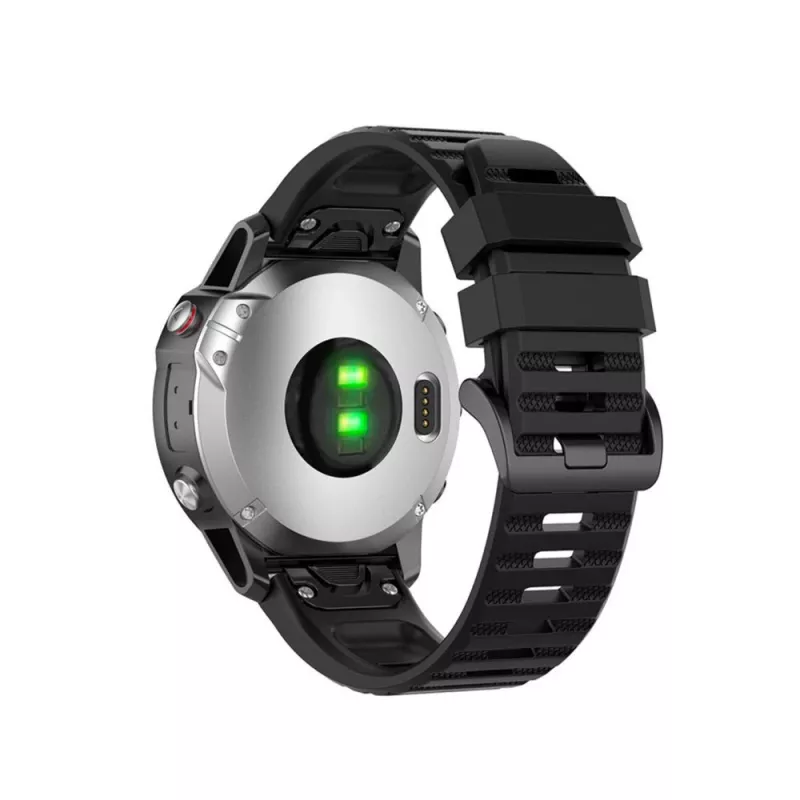 Βραχιόλι σιλικόνης 22 mm για Garmin QuickFit από FIXED – μαύρο