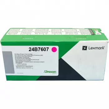 Κασέτα τόνερ Lexmark 24B7607 ματζέντα, γνήσιο, απόδοση 12.000 σελίδες, 1 τεμ.