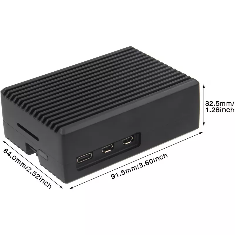 INTER-TECH Θήκη για Raspberry Pi 5 — ODS-739 Συμπαγής σχεδιασμός