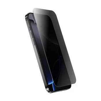 Βαμμένο γυαλί προστασίας απορρήτου Crong για iPhone 16 Pro — αντιθαμβωτικό, ανθεκτικό στις γρατσουνιές