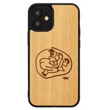 Προστατευτική θήκη Man and Wood για iPhone 12 mini — σχέδιο ψαριού για παιδιά