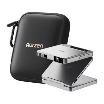 Aurzen Zip προβολέας (ασημί) – φορητός mini προβολέας, μοντέλο AU-PJ-ZP001M-UNWH0