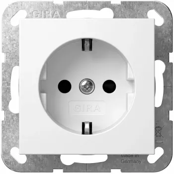 Πρίζα Schuko GIRA SH System 55 Λευκό Μοντέλο 445327 για πλαίσια System 55