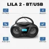 Ραδιοφωνικό CD LILA2 USB/BT ασημί