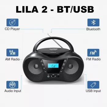 Ραδιοφωνικό CD LILA2 USB/BT ασημί