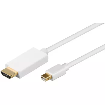 Wentronic Goobay Καλώδιο προσαρμογέα Mini DisplayPort σε HDMI 1.2, Λευκό, 2 m - Βύσμα Mini DisplayPort > Βύσμα HDMI™ Standard (Type A) (52861)