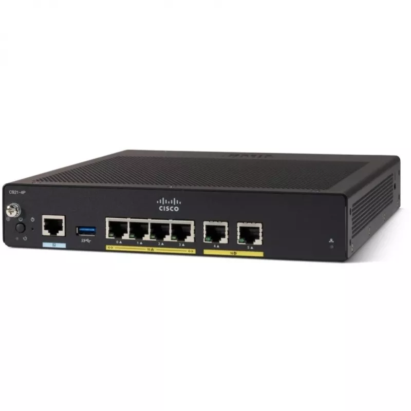 Ενσύρματος δρομολογητής Cisco C927-4P Gigabit Ethernet μαύρο