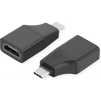 ROTRONIC-SECOMP VALUE - Προσαρμογέας βίντεο - 24 pin USB-C αρσενικό σε HDMI θηλυκό - Μαύρο - υποστηρίζει 4K 60 Hz (3840 x 2160)