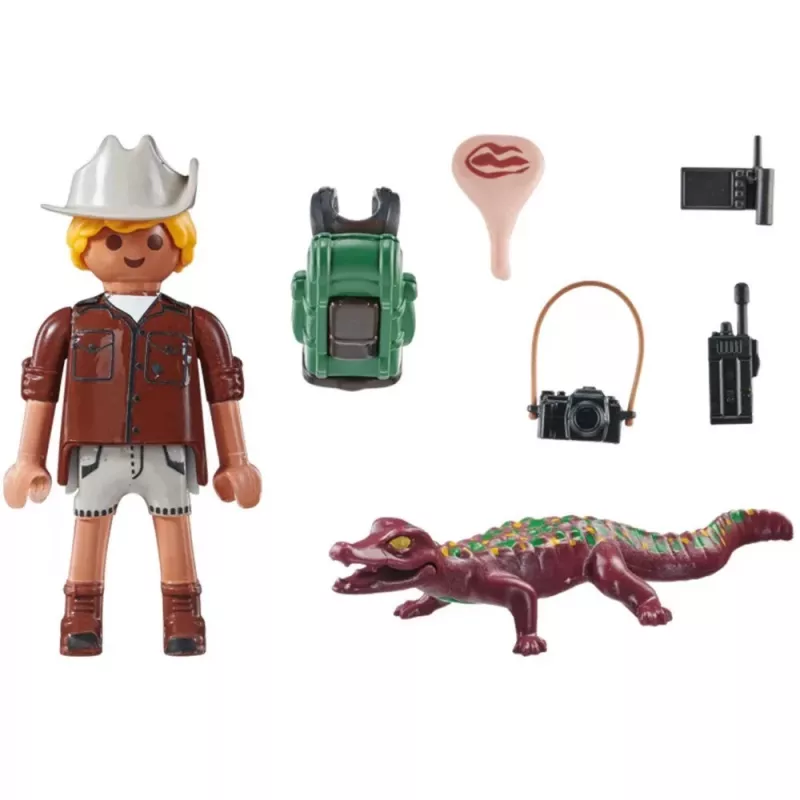 Playmobil Special Plus ερευνητής με νεαρό καϊμάν σετ παιχνιδιού