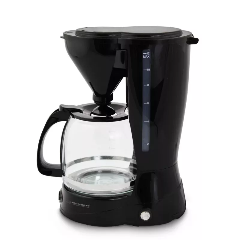 Καφετιέρα φίλτρου ESPERANZA EKC009, δοχείο νερού 1,5 l, 800 W, πάγκος, μαύρο