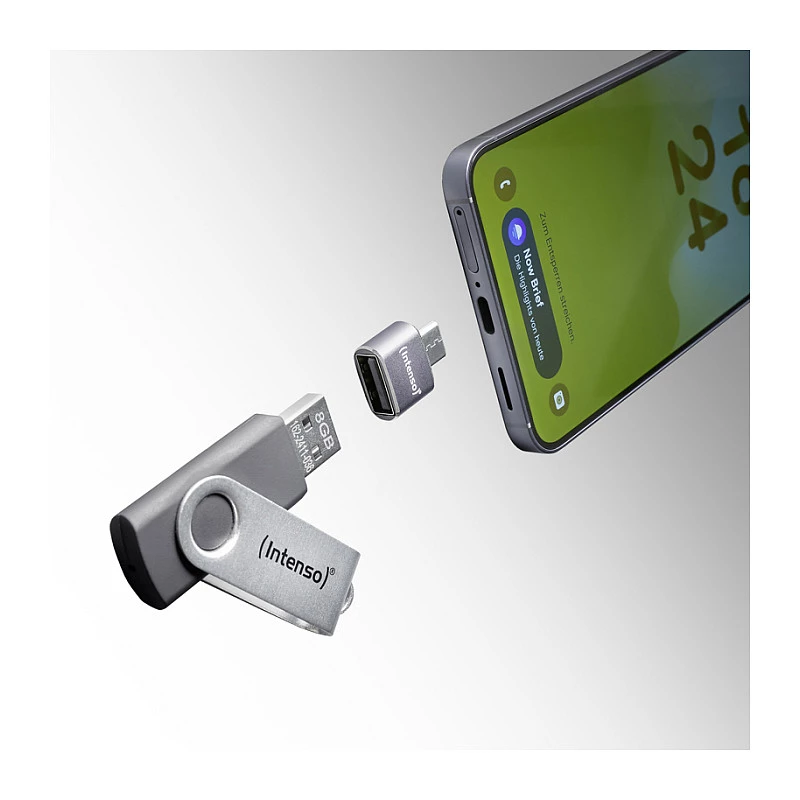 Intenso 3-pack USB-Adapter USB-A -> USB-C C480C Αλουμίνιο