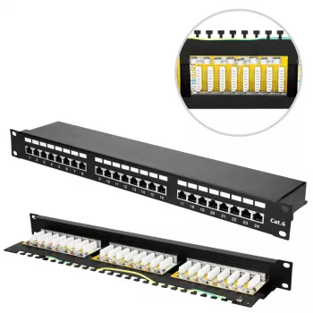 Extralink CAT6 STP V2 | Patchpanel | 24 Θύρες