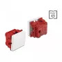Διακόπτης πίεσης DELOCK Easy 45 2P 250V 10A λευκό, 45×45×37 mm