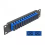 Patchpanel οπτικών ινών DeLOCK 10 ιντσών 12 Port SC Duplex μπλε 1U μαύρο