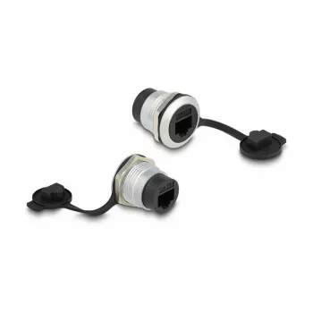 DeLOCK RJ45 Cat.6 υποδοχή θηλυκή εντοιχισμού με καπάκι προστασίας σκόνης