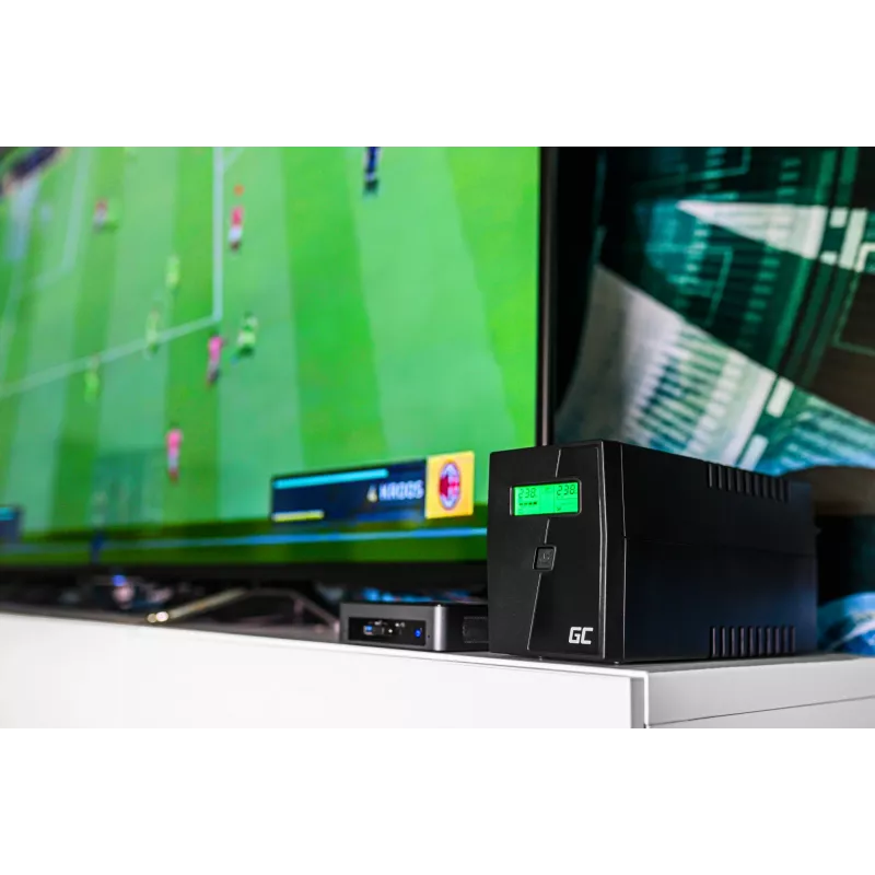 Green Cell UPS01LCD UPS αδιάλειπτης παροχής ισχύος Line-Interactive 0,6 kVA 360 W 2 πρίζες