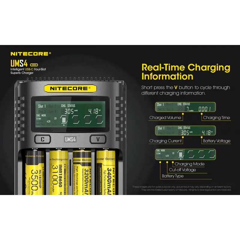 Φορτιστής Nitecore UMS4