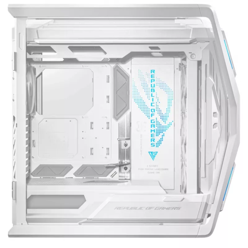 ASUS ROG GR701 Hyperion White, PC, Λευκό, ATX, EATX, micro ATX, Mini-ITX, Αλουμίνιο, Multi, Front