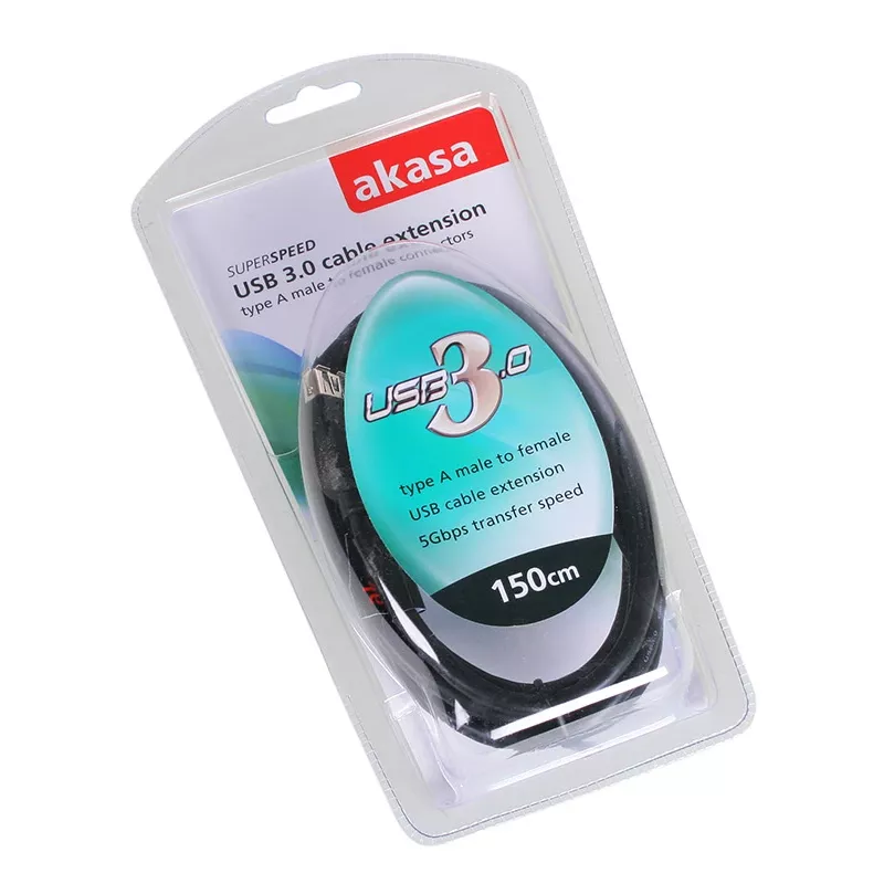 Καλώδιο USB 3.0 Akasa AK-CBUB02-15BK 1,5m Μαύρο