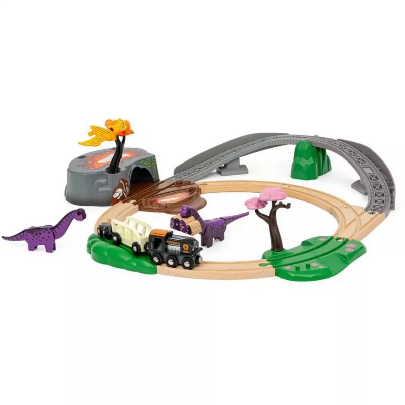 Brio World Σετ Περιπέτειας Δεινοσαύρων, Σιδηρόδρομος